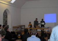 Evert awards Daudi his start up prizes.