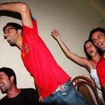 Phnom Penh's Spanish cheer their team Phnom Penh's Spanish cheer their team