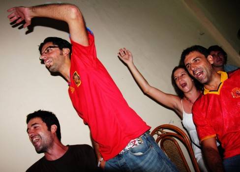 Phnom Penh's Spanish cheer their team