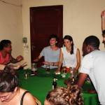 The table became an impromptu drum The table became an impromptu drum