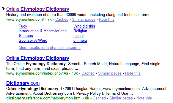 Searching etymology
