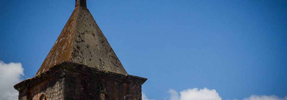 The old abandoned church at the top of Bokkor Mountain, Cambodia